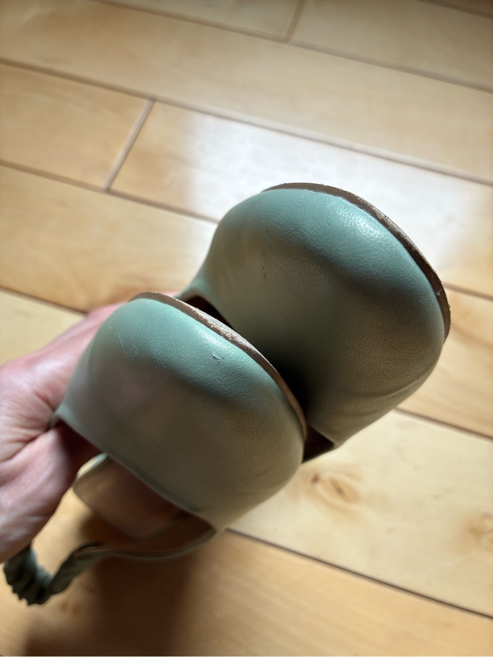 Sage Green Slingback heels - Picture 6 of 9